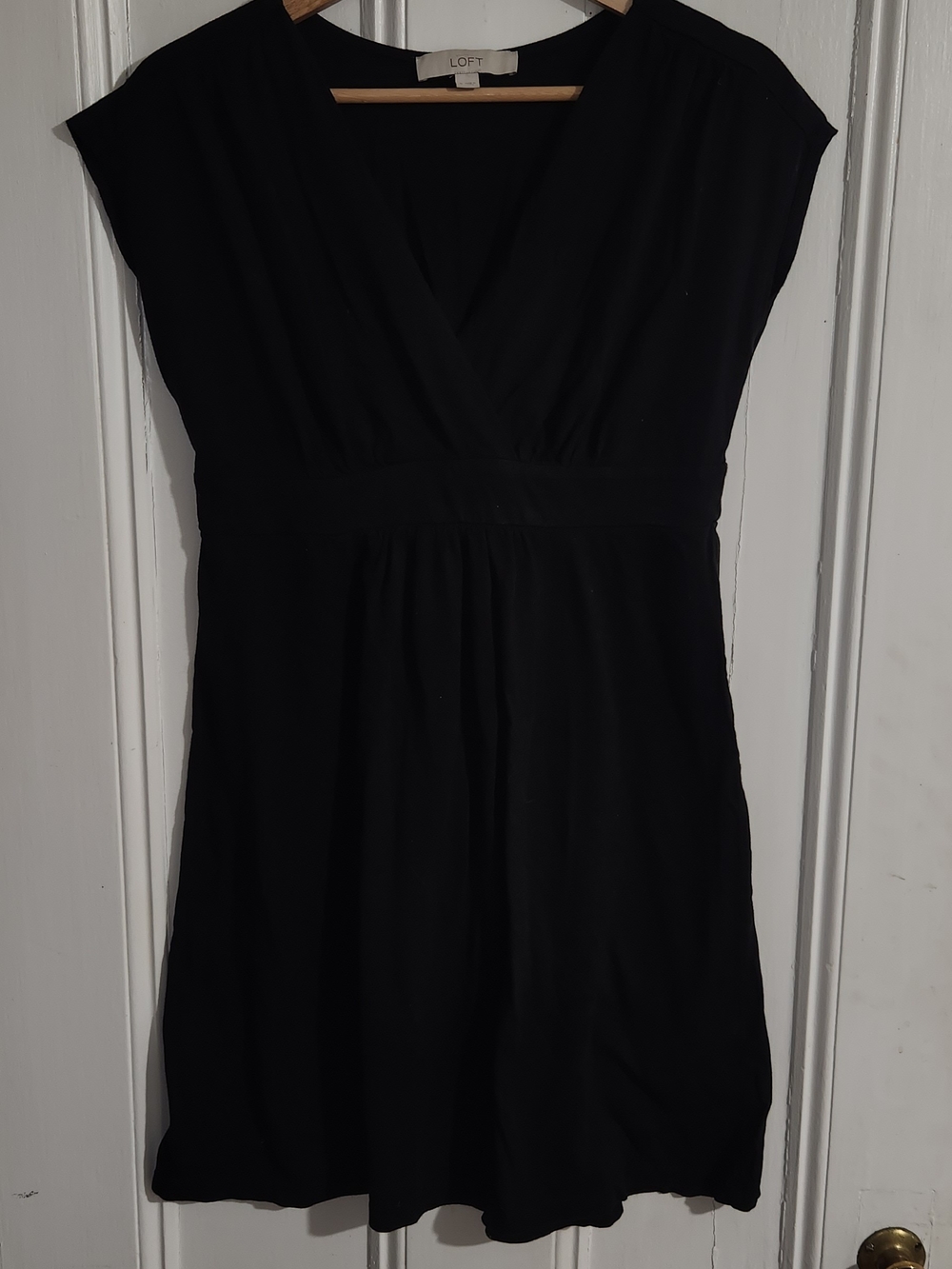 LOFT Black Scoop Neck Top